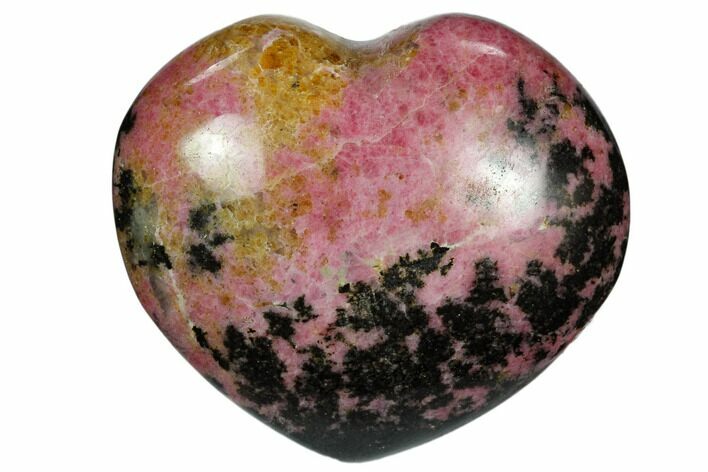 Polished Rhodonite Heart - Madagascar #117353